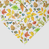 Papier Mousseline Feuilles d'automne aquarelle (Détail)