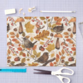 Papier Mousseline Feuilles d'automne, baies, champignons et fleurs (Artisanat)