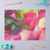 Papier Mousseline Feuilles d'automne brillantes Rouge Vert Or (Artisanat)