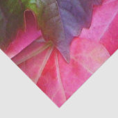 Papier Mousseline Feuilles d'automne brillantes Rouge Vert Or (Détail)