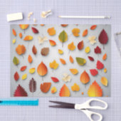 Papier Mousseline Feuilles d'automne colorées (Artisanat)