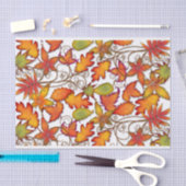 Papier Mousseline Feuilles d'automne colorées (Artisanat)