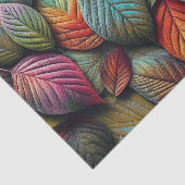 Papier Mousseline Feuilles d'automne colorées et colorées (Détail)