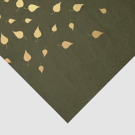 Papier Mousseline Feuilles d'automne d'or (Détail)