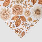 Papier Mousseline Feuilles D'Automne Doré Papier Tissu Découpage (Détail)