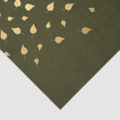 Papier Mousseline Feuilles d'automne dorées (Détail)