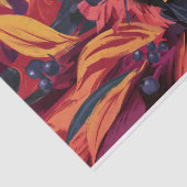 Papier Mousseline Feuilles d'automne et fleurs de jardins d'automne (Détail)