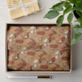 Papier Mousseline Feuilles d'automne humides (Cadeau)