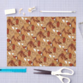 Papier Mousseline Feuilles d'automne humides (Artisanat)