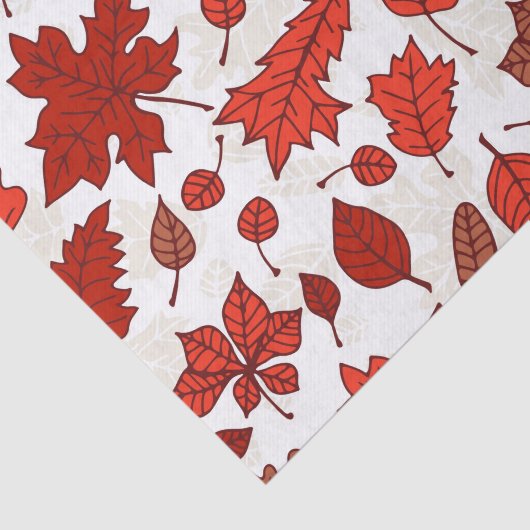 Papier Mousseline Feuilles d'automne motif (Détail)