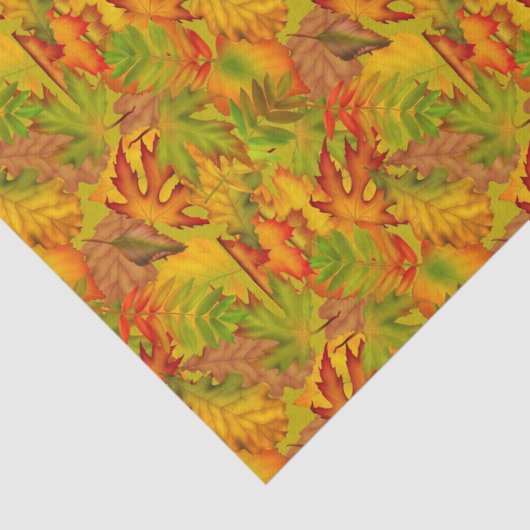 Papier Mousseline Feuilles d'automne Papier Tissu (Détail)