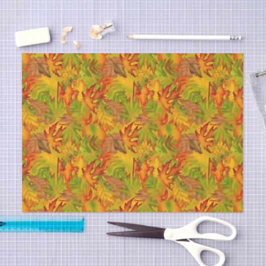 Papier Mousseline Feuilles d'automne Papier Tissu (Artisanat)