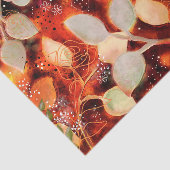 Papier Mousseline Feuilles d'automne vibrantes Aquarelle Papier Tiss (Détail)