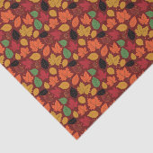 Papier Mousseline Feuilles d'automne vibrantes Motif multicolores (Détail)