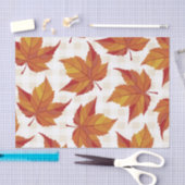 Papier Mousseline Feuilles de automne rustiques et blanc (Artisanat)