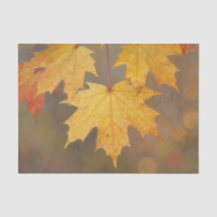 Papier Mousseline Feuilles de érable d'automne doré