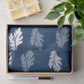Papier Mousseline Feuilles de la marine Blue Antique Motif (Cadeau)
