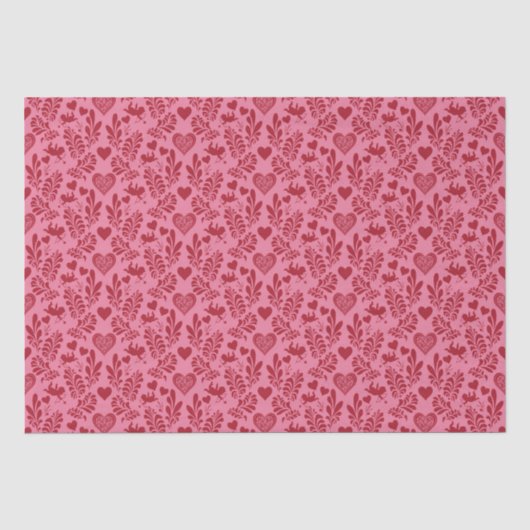 Papier Mousseline Feuilles de la Saint-Valentin (Recto)
