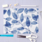Papier Mousseline Feuilles de l'aquarelle Indigo (Artisanat)