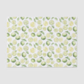 Papier Mousseline Feuilles de Limes Vertes Fruit (Recto)