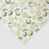 Papier Mousseline Feuilles de Limes Vertes Fruit (Détail)