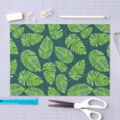 Papier Mousseline Feuilles de Monstera, motif d'aquarelle tropicale (Artisanat)