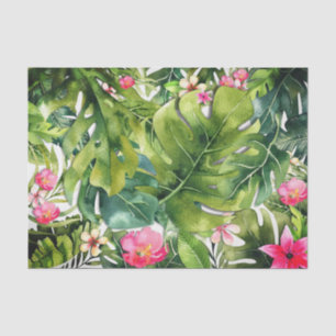 Papier Mousseline Feuilles de palmier florales tropicales botanique