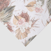 Papier Mousseline Feuilles de palmier séchées élégantes et fleurs tr (Détail)