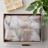 Papier Mousseline Feuilles de palmier séchées élégantes et fleurs tr (Cadeau)