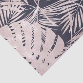 Papier Mousseline Feuilles de palmier tropical rose gold foncé (Détail)