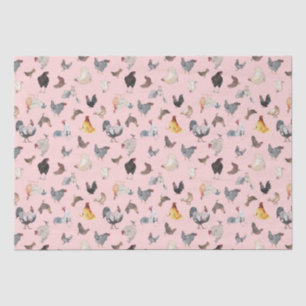 Papier Mousseline Feuilles de papier pour motif de poulet heureux