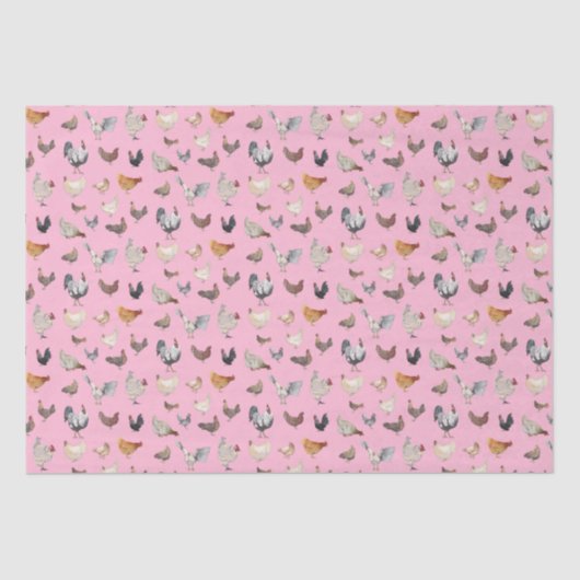 Papier Mousseline Feuilles de papier pour motif de poulet heureux (Recto)