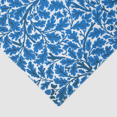 Papier Mousseline Feuilles de William Morris Oak, Bleu et blanc de S (Détail)