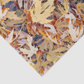 Papier Mousseline Feuilles d'érable peint en jaune d'automne (Détail)