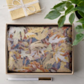 Papier Mousseline Feuilles d'érable peint en jaune d'automne (Cadeau)