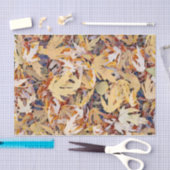 Papier Mousseline Feuilles d'érable peint en jaune d'automne (Artisanat)