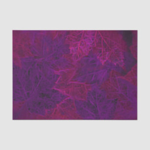 Papier Mousseline Feuilles d'érable sombre néon rose pourpre d'autom