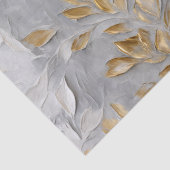 Papier Mousseline Feuilles d'or gris argent (Détail)
