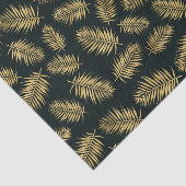 Papier Mousseline Feuilles d'or moderne contre Arrière - plan noir (Détail)