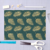 Papier Mousseline Feuilles d'or modernes contre le découpage vert (Artisanat)
