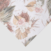 Papier Mousseline Feuilles élégants de palmiers séchés et fleurs tro (Détail)