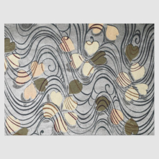 Papier Mousseline Feuilles en forme de coeur dans l'eau