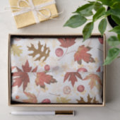 Papier Mousseline Feuilles et baies d'automne Papier de tissus (Cadeau)