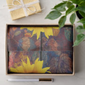 Papier Mousseline Feuilles et tournesols d'automne en Russie (Cadeau)