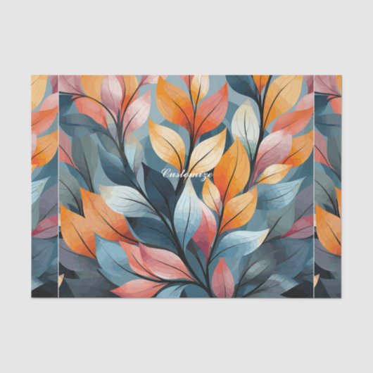 Papier Mousseline Feuilles multicolores Thunder_Cove (Recto)