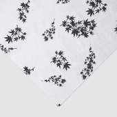 Papier Mousseline Feuilles noirs et blancs (Détail)