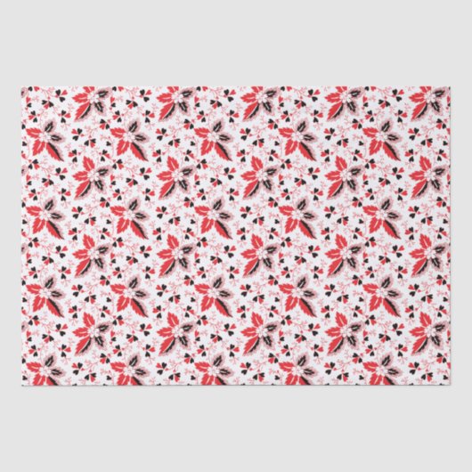 Papier Mousseline Feuilles saints et fleurs (Recto)