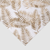 Papier Mousseline Feuilles Tropical Gold White (Détail)