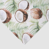 Papier Mousseline Feuilles Tropicales Coconuts Mariage (Détail)