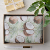 Papier Mousseline Feuilles Tropicales Coconuts Mariage (Cadeau)